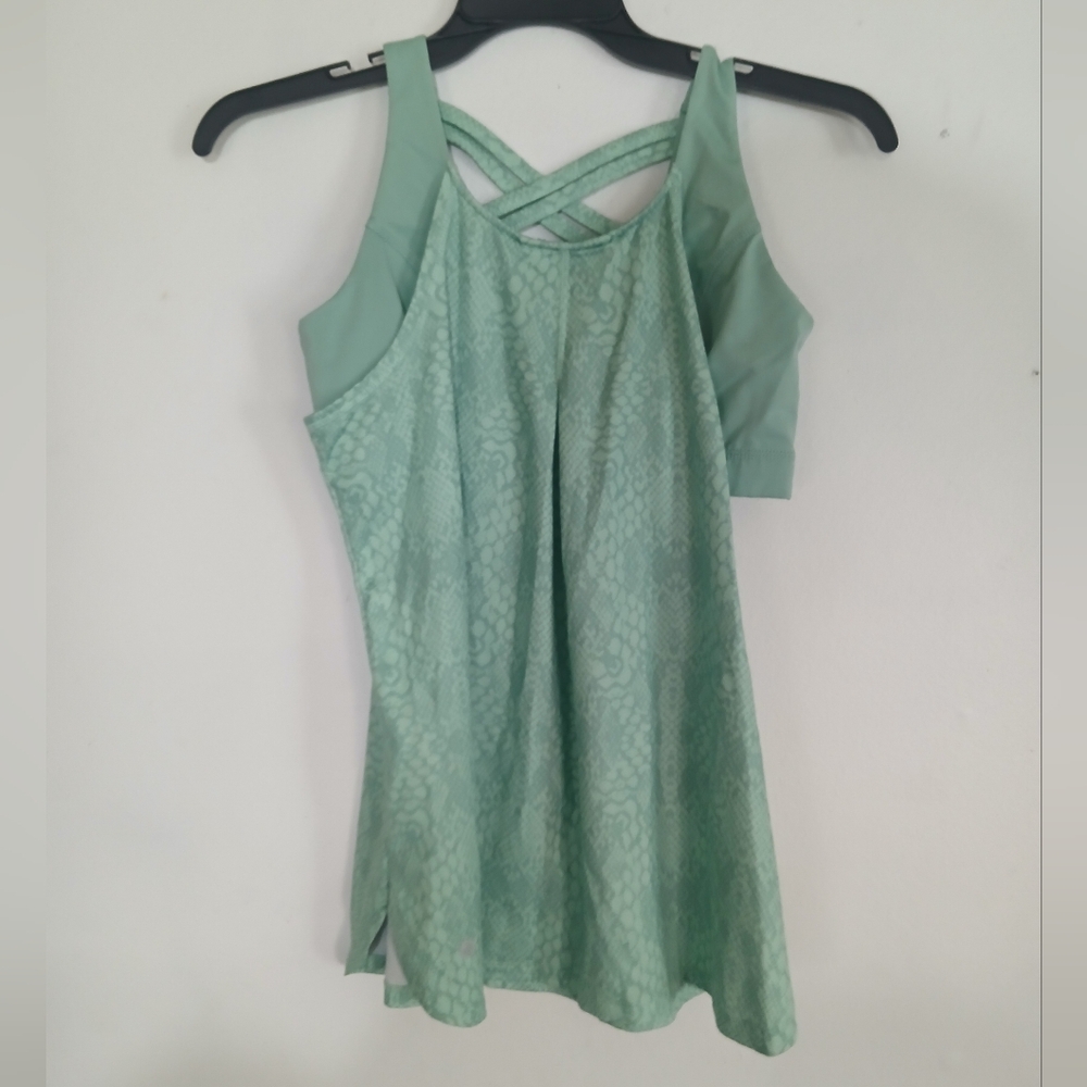 Jockey Mint Green Tank Top with Criss-Cross Back (0124)